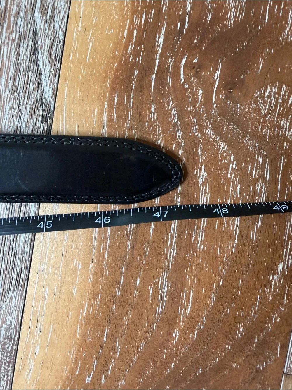 Cole Haan XL Men's Black Leather Belt with Gold Buckle